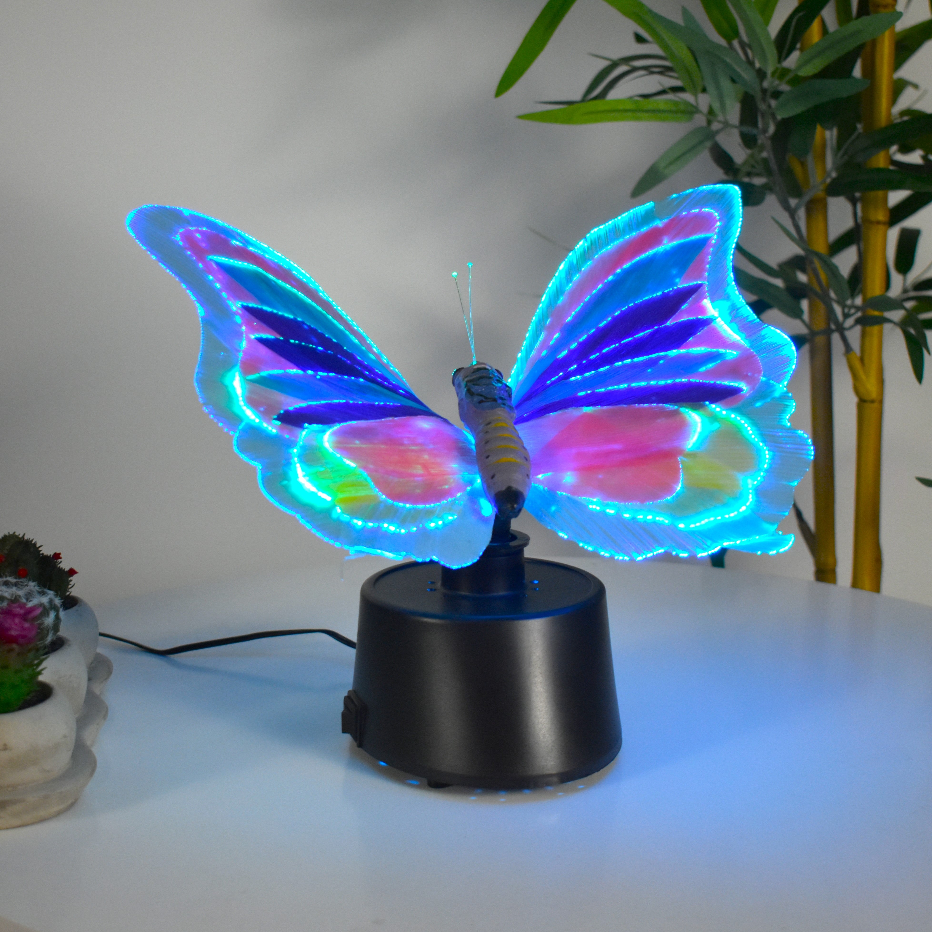 Custom Fiber Optic Butterfly Lamp HighlyHome
