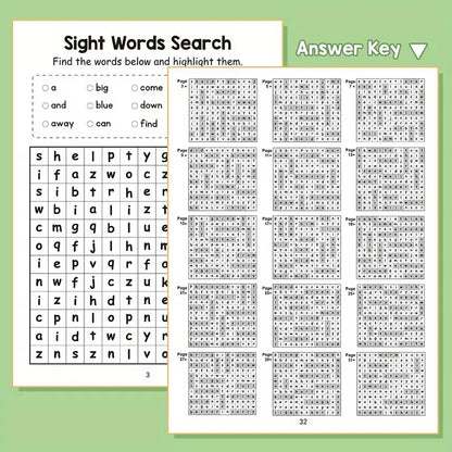 Sight Word Handwriting Practice Book