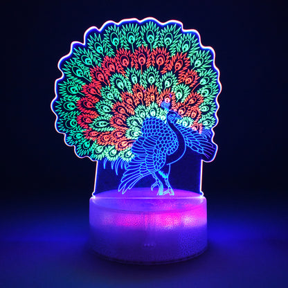 Acrylic Peacock Lamp