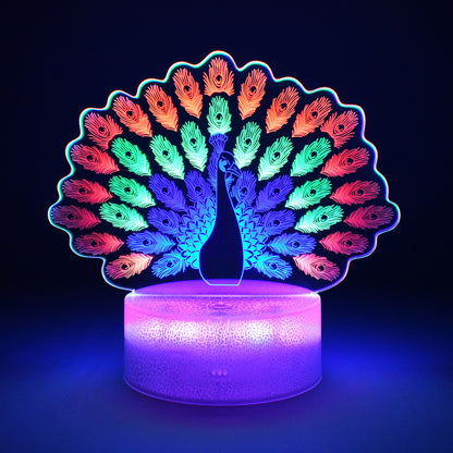 Acrylic Peacock Lamp
