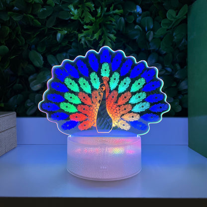 Acrylic Peacock Lamp