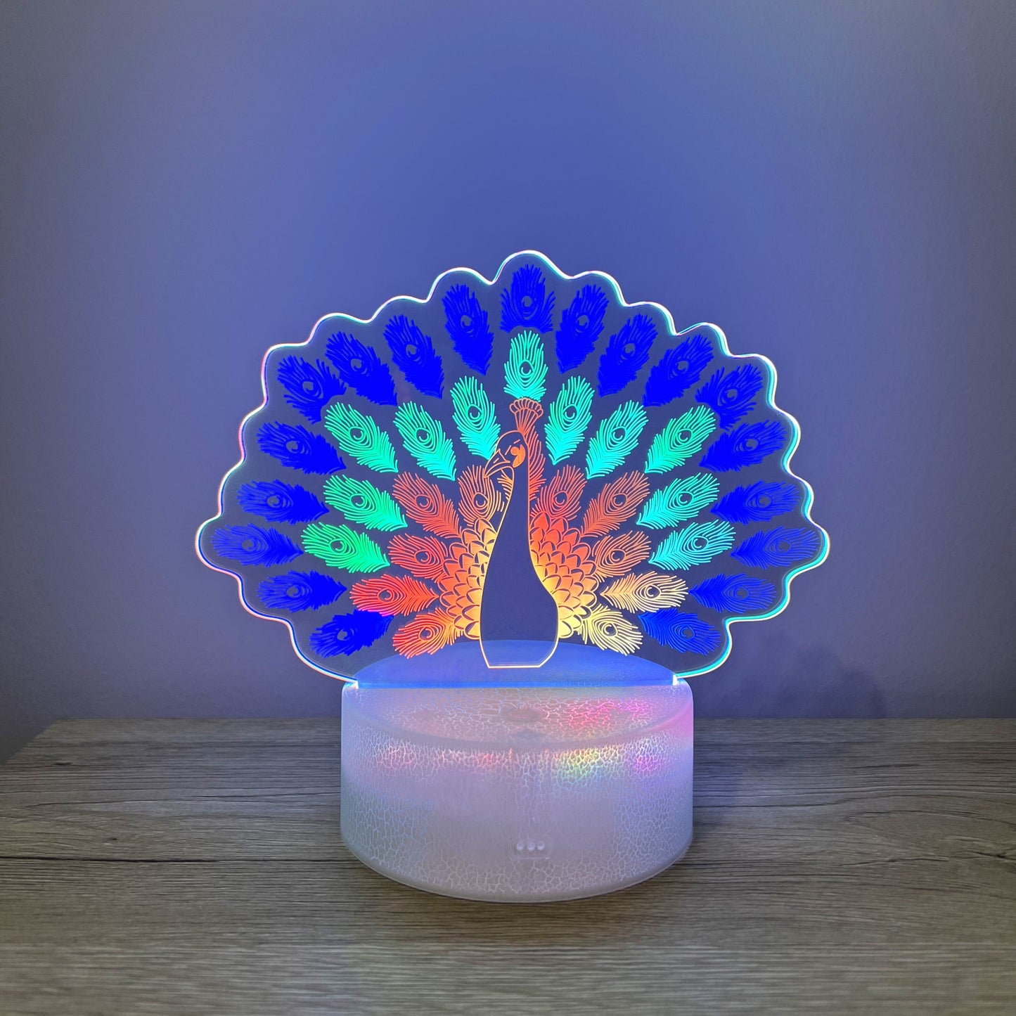 Acrylic Peacock Lamp